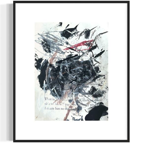 Original Abstract Modern Art Bird Painting 